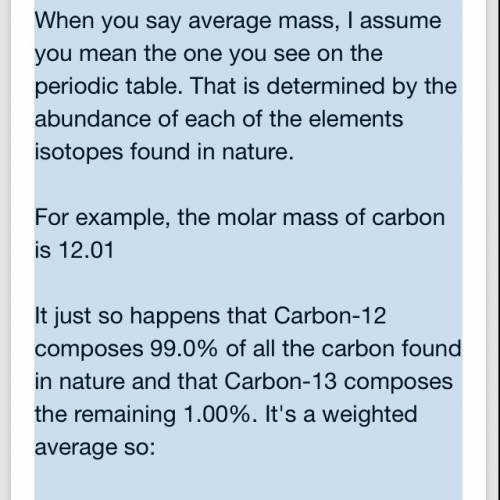 What is the factor in deterring the average atomic mass of an element