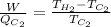 \frac{W}{Q_{C_{2}}} = \frac{T_{H_{2}} - T_{C_{2}}}{T_{C_{2}}}