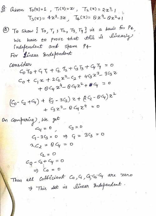 The following polynomials are the first five in the sequence known as Chebyshev polynomials of the f