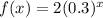 f(x)=2(0.3)^x