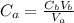 C_a = \frac{C_bV_b}{V_a}