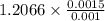 1.2066 \times \frac{0.0015}{0.001}