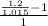 \frac{\frac{1.2}{1.015} - 1}{1}