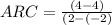 ARC=\frac{(4-4)}{(2-(-2)}