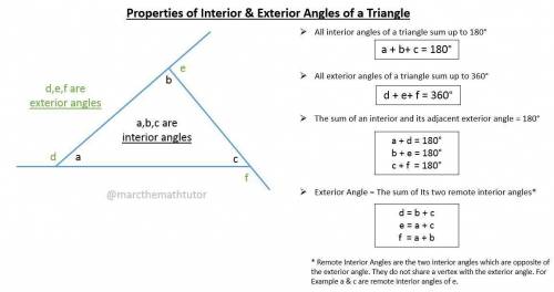 A triangle has angle measures of 57° and 98°. What is the measure of the third angle?