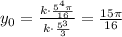 y_0 = \frac{k \cdot \frac{5^4\pi}{16}}{k \cdot \frac{5^3}{3}} = \frac{15\pi }{16}