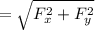 = \sqrt{F_x^2 + F_y^2}