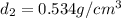 d_2=0.534 g/cm^3