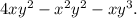 4xy^2 - x^2y^2 - xy^3.