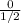 \frac{0}{1/2}