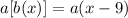 a[b(x)]=a(x-9)