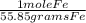 \frac{1 mole Fe}{55.85 grams Fe}