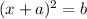 (x+a)^{2} = b