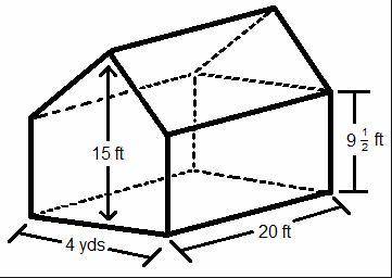 A building contractor needs to compute the volume of air contained in a building with a rectangular