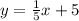 y=\frac{1}{5}x+5