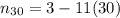 n_{30}=3 - 11(30)