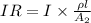 IR=I\times \frac{\rho l}{A_2}