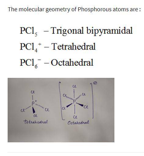 Choose the correct molecular geometry of the phosphorus atom in each of these ions from the list bel