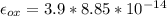 \epsilon _{ox}=3.9*8.85*10^{-14}