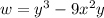 w=y^3-9x^2y