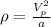 \rho = \frac{V^2_p}{a}