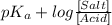 pK_{a} + log \frac{[Salt]}{[Acid]}