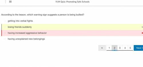 ASAP AND BRAINLIEST Which behavior is a warning sign of a bully? A. losing friends suddenly B. havin