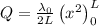 Q=\frac{\lambda _{0}}{2L}\left ( x^{2} \right )_{0}^{L}