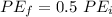 PE_{f} =0.5\ PE_{i}