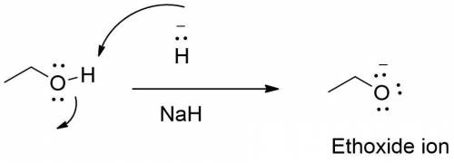 Part 1: Draw the major organic product for the proton transfer reaction between sodium hydride and e