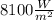 8100\frac{W}{m^{2} }