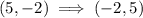 (5,-2)\implies (-2,5)