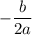 -\dfrac{b}{2a}