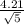 \frac{4.21}{\sqrt{5} }