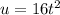 u=16t^2