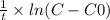 \frac{1}{t}\times ln(C-C0)