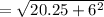 =\sqrt{20.25+6^2}