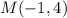 M(-1,4)