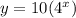 y = 10( {4}^{x} )