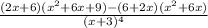 \frac{(2x+6)(x^2+6x+9)- (6+2x)(x^2+6x)}{(x+3)^4}