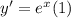 y'=e^{x}(1)