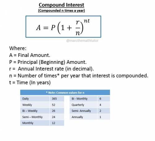 Pete invested $9566 in an account at 6% compounded semi-annually. Calculate the compound interest C