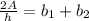 \frac{2A}{h} = b_{1} + b_{2}