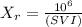 X_r = \frac{10^6}{(SVI)}