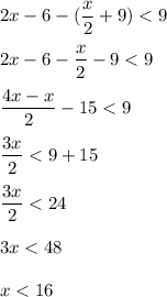 2x-6-(\dfrac{x}{2}+9)