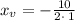 x_v=-\frac{10}{2\cdot \:1}