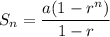 S_n = \dfrac{a(1 - r^n)}{1-r}