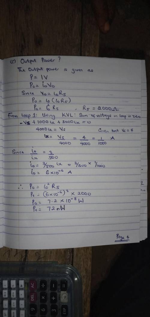 Find the voltage gain vO/vS and current gain iO/iX for the circuit for g = 0.0025 S. Then, for vS =