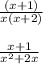 \frac{(x+1) }{x(x+2)}\\\\\frac{x+1 }{x^{2} +2x}\\