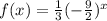 f(x)=\frac{1}{3}(-\frac{9}{2})^x